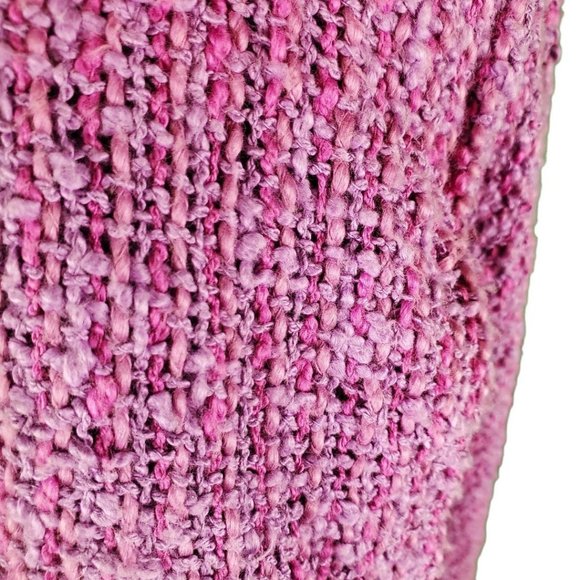 Patti Haskell Vintage Woven Jacket Dolman Cocoon Cardian Magenta One Size - Picture 3 of 10
